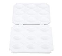 Meatball Mold Processor Manual Meatloaf Maker Press Tool DIY Kibbeh Rolls Maker Mould DIY 9 Grids Homemade Meat Maker (Pure White)