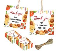Meatball Thank You Tags Party Decorations Spaghetti and Meatballs Gift Tags Thank You for Celebrating with Us Labels for Italian Food Pasta Birthday Party Supplies