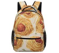 Meatballs Pasta Noodles Unisex Backpack Large Capacity Daypack with Side Pockets for Travel Picnic