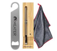 MEATER Plus Bundle: Smart Wireless Meat Thermometer with Limited Edition Kitchen Towel & Bar Blade Opener | Bluetooth Range for Grilling, Smoking, Roasting, Baking, and BBQ