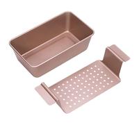 Meatloaf Pan with Drain Tray Nonstick Loaf Bread Meat Baking Pans Portable Lift and Serve Feature 9 X 5 Inch (A, One Size)