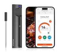 Meatmeet Pro WiFi & Bluetooth Wireless Meat Thermometer, Smart APP Monitoring with Timer and Alarm, Unlimited Range, IP67 Waterproof, Meat Thermometer Probe for BBQ, Grill, Oven, Air Fryers, Kitchen