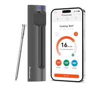 Meatmeet S Pro Bluetooth Wireless Meat Thermometer, with 6 Sensors Build in, Long Range, Smart App Monitoring with Timer & Alarm, IP69 Waterproof, Meat Thermometer Probe for BBQ, Grill, Oven, Kitchen