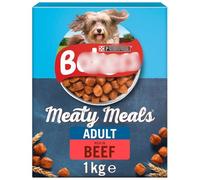 Meaty Meals Adult Dry Dog Food Beef 1kg - Our Recipe Has Been Made With a Variety of Tender Meaty Chunks & Wholegrains for Quality, Tasty Goodness