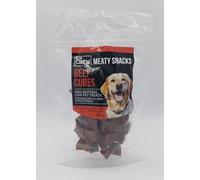Meaty Snacks Beef Cubes 100g 100% Natural Low Fat Dog Treats and Training Aid No Grain, No Gluten, No Rawhide
