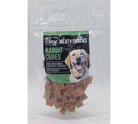 Meaty Snacks Rabbit Cubes 100g 100% Natural Low Fat Dog Treats and Training Aid No Grain, No Gluten, No Rawhide
