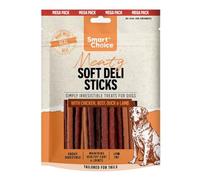 Meaty Soft Deli Stick Dog Treats with Chicken Beef Duck & Lamb, Low Fat Real Meat Training Rewards, Easy Digest Chews for Healthy Coat & Joints, 300g Resealable Packet - Mega Pack