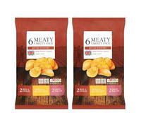Meaty Variety Crisps British Potatoes, 6 Flavour Pack, Beef & Onion, Roast Chicken, Smoky Bacon, 6x25g, Pack of 2