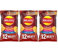 Meaty Variety Multipack Crisps (12 x 25g) 3 x 300g,Meaty Variety crisps,Multipack contains 3 x Smoky Bacon, 3 x Roast Chicken, 3 x Prawn Cocktail and 3 x Cheese & Onion,Made with 100% Great British P