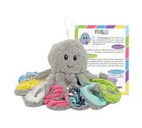 MEAVIA Sensory Mini Octopus Plush Toy | Baby Quiggly The Octopus | Fidget Plush Toy For Special Needs & Anxiety Relief | Sensory Fun With Textured Tentacles | Travel-Size With Backpack Clip