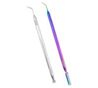 Mebamce 2 PCS 2 in 1 Lash Lift Tools Sturdy 420 Stainless Steel Eyelash Separator Comb Professional Lash Perm Lifting Rod Lifter for Eyelash Eyebrow Comb Tinting Curling Extension