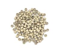 Mebamce 200pcs Silicone Lined Nano Rings Beads Links for Nano Tip Hair Extensions Nano Beads 3.0mm(OD) 1.0mm(ID) 2.0mm(L) 5 Color Optional - Blonde