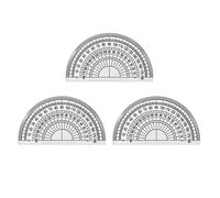 Mebamce 3 Pack Plastic Protractor 180 Degrees 4 Inches for Angle Measurement Student Math Classroom School Office Teachers - Clear