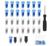 Mebamce 30 PCS Tyre Repair Nails, Rubber Tire Screws with Screwdriver, Car Tyre Puncture Repair Kit, Self-Service Tire Fast Repair Nails for Car Motorcycle Agricultural Vacuum Tires (15 S+15 L)