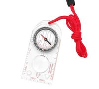 Mebamce Multifunctional Waterproof Navigation Compass Map Ruler Magnifier for Explorer Hiking Map Reading and Navigation with Adjustable Lanyard