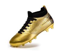 MEBAMY Boys Girls Football Boots Firm Ground Athletic Youth All Purpose Football Boots Toddler Little Kid Big Kids, 32751 Cd Gold, 3 Little Kid