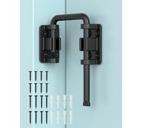 MeBantoo 2.36 Inch U Patio Sliding Door Loop Lock Latch - Stainless Steel Home Security Loop Bolt Lock for Barn, Garden, Fence Gate, Window - Multi-Angle Installation Option (Black-1 Pc)