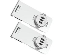 MeBantoo 3-Digit Combination Cabinet Lock, 4.5" Keyless Safety Drawer Lock for Lockers, Small Doors, Closets, Storage, Office (2, Silver)