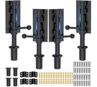 MeBantoo 6.3 Inch Slide Bolt Gate Latch Hardware, Barrel Bolt Latch, 4 Pack Black