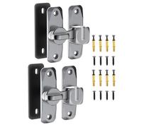 MeBantoo 90/180 Degree Flip Barn Door Lock, Protect Privacy - Security Sliding Door Latch, Small Gate Latches Hardware for Barn, Garden, Bathroom, Cabinet, Window (Grey-1PCS)