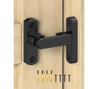 MeBantoo Adjustable Barn Door Locks, 90/180 Degree Sliding Door Latch, Protect Home Security Gate Latch for Bedroom, Barn, Cabinet, Garden, Fence (Black-1 Pc)