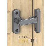 MeBantoo Adjustable Barn Door Locks, 90/180 Degree Sliding Door Latch, Protect Home Security Gate Latch for Bedroom, Barn, Cabinet, Garden, Fence (Grey-1 Pc)