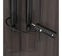 MeBantoo Cable Locks with Combination, 23.6" Steel Cable Rope Snowboard Lock with 4-Digit Combination, Adjustable Gate Locks for Outdoor Fence, Bike, Locker, Cabinet, Refrigerator (Black - 1pc)