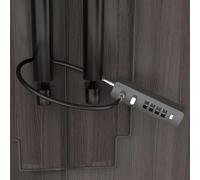 MeBantoo Cable Locks with Combination, 23.6" Steel Cable Rope Snowboard Lock with 4-Digit Combination, Adjustable Gate Locks for Outdoor Fence, Bike, Locker, Cabinet, Refrigerator (Gray - 1pc)
