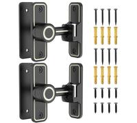 MeBantoo Sliding Barn Door Lock Hardware, 90 Degree Locks for Barn Doors, Flip Gate Latches for Garden, Bathroom, Outdoor, Garage, Window(2 Pack-Luminous Black)