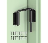MeBantoo Updated U Patio Sliding Door Loop Lock Latch - 90/180 Degree Stainless Steel Security Bolt Lock for Barn, Garden, Fence Gate, Window - Multi-Angle Mounting (Black-1 PC)