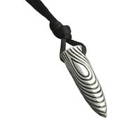 meberg Karma NH10380989 Necklace with Pendant Black Silver Textile Alloy Men's Chain Men's Jewellery Textile Chain Men's Necklace Gift for Him
