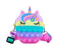 Mebeter Pop Bag, Fidget Bag, Push Bubble Popper Pop Up Handbags with Adjustable Shoulder Strap Length, Silicone Poppet Bag Fidget Shoulder Bag Gifts for Girls