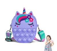 Mebeter Pop Bag, Fidget Push Bubble Popper Pop Up Handbags with Adjustable Shoulder Strap Length, Silicone Poppet Fidget Shoulder Bag Gifts for Girls