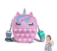 Mebeter Pop Bag, Fidget Push Bubble Popper Pop Up Handbags with Adjustable Shoulder Strap Length, Silicone Poppet Fidget Shoulder Bag Gifts for Girls
