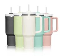 mebiusyhc 40oz Stainless Steel Vacuum Insulated Cup Double Wall Travel Flask Car Coffee Mug Tumbler with Straw with Handle for Hot Iced Coffee1