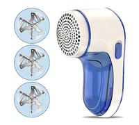 mebiusyhc Fabric Shaver,Electric Lint Remover,USB Charging,Includes 3-Blades, Cleaning Brush, Case & Power Cord,The Sweater Shaver Pill Remover for Clothes & Furniture, Blue1