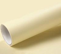 Meboom Self Adhesive Matte Textured Wallpaper Peel Stick Vinyl Film Furniture Paper Walls Doors Windows Decorative Sticker,40cm by 250cm (Cream White)