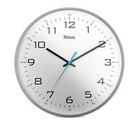 Mebus Bold Large Numbers Analogue Quartz Wall Clock, Gray, 30 cm Diameter