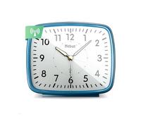 Mebus Analogue radio alarm clock in retro design with rounded corners/material: plastic/colour: blue/model: 25363