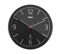 Mebus Radio-Controlled Wall Clock, Precise Radio-Controlled Movement, Automatic Time Setting, Colour: Black, 30 cm