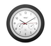 Mebus 19449 Radio Controlled Clock Black,Silver