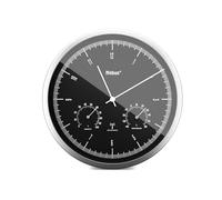 Mebus Wall Clock, Aluminium, Silver/Black, 25 cm