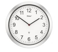 Mebus XXL, Extra, Large Wall Clock, Radio-Controlled Movement, Silent, no Second Hand, dial, 45 cm Diameter, White and Silver, 45 Zentimeter Durchmesser