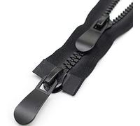 MebuZip 65 cm #15 Large Zip Plastic 2-Way Separable 11 mm Large Zip for Parka, Coat, Down Jacket (65 cm)