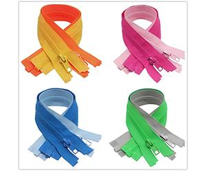 MebuZip 8PCS 20 Inch Separating Jacket Zippers for Sewing Coat Clothes Jacket Zipper #5 Heavy Duty Plastic Zippers Bulk in 8 Colors (20" 8pcs)