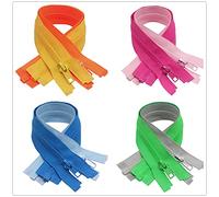 MebuZip 8PCS 24 Inch Separating Jacket Zippers for Sewing Coat Clothes Jacket Zipper #5 Heavy Duty Plastic Zippers Bulk in 8 Colors (24" 8pcs)