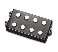 MEC Passive MM-Style Bass Pickup, Metal Cover, 4-String - Brushed Black Chrome