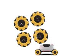 Mecanum Wheel Car Kit, Mecanum Robot Drive Wheel - 48mm Left & Right Wheels, 2 Pairs Replacement Parts for Robot Chassis, Robot Wheel Accessories