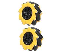 Mecanum Wheel Omni Directional Robot Car Accessories Durable ABS Rubber 80mm DIY Smart Car Components for Robotics Enthusiasts and STEM Education (1 Pair)