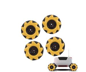 Mecanum Wheel Robot Car Parts - Robot Wheels Omni Wheels | 2 Pairs Robot Chassis Omnidirectional Wheel, 48mm Wheel Toy Components, Left & Right
